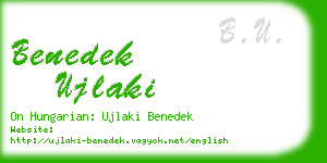 benedek ujlaki business card